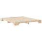 Preview: Bodenbettgestell Braun 200 x 210 cm Massivholz Kiefer