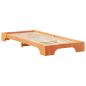 Preview: Bodenbettgestell mit Speicher Braun 80 x 220 cm Holz