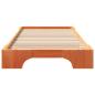 Preview: Bodenbettgestell mit Speicher Braun 80 x 220 cm Holz