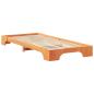 Preview: Bodenbettgestell mit Speicher Braun 80 x 220 cm Holz