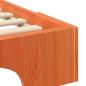 Preview: Bodenbettgestell mit Speicher Braun 80 x 220 cm Holz