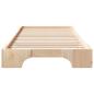 Preview: Bettrahmen Braun 90 x 220 cm Massives Kiefernholz