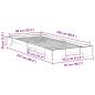Preview: Bodenbettgestell Braun 90 x 220 cm Holz