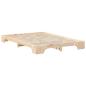 Preview: Bodenbettgestell Braun 140 x 220 cm Massivholz Kiefer