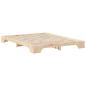 Preview: Bodenbettgestell Braun 160 x 220 cm Massivholz Kiefer