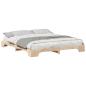 Preview: Bettrahmen Braun 180 x 220 cm Massives Kiefernholz