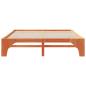 Preview: Bodenbettgestell Braun 200 x 200 cm Massivholz Kiefer