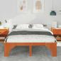 Preview: Bodenbettgestell Braun 150 x 200 cm Massivholz Kiefer