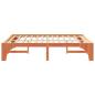 Preview: Bodenbettgestell Braun 150 x 200 cm Massivholz Kiefer