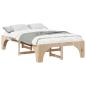 Preview: Bodenbettgestell Braun 120 x 200 cm Massivholz Kiefer