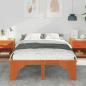 Preview: Bettrahmen Braun 135 x 190 cm Massives Kiefernholz