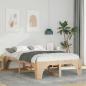 Preview: ARDEBO.de - Bodenbettgestell mit Speicher Braun 120 x 190 cm Kiefernholz