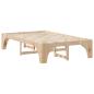 Preview: Bodenbettgestell mit Speicher Braun 120 x 190 cm Kiefernholz