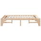Preview: Bodenbettgestell mit Speicher Braun 120 x 190 cm Kiefernholz