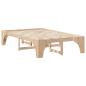 Preview: Bodenbettgestell mit Speicher Braun 120 x 190 cm Kiefernholz