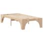 Preview: Bodenbettgestell Braun 100 x 200 cm Massivholz Kiefer