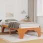 Preview: ARDEBO.de - Bodenbettgestell Braun 100 x 200 cm Massivholz Kiefer