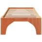 Preview: Bodenbettgestell Braun 100 x 200 cm Massivholz Kiefer