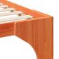 Preview: Bodenbettgestell Braun 100 x 200 cm Massivholz Kiefer