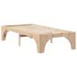 Preview: Bodenbettgestell Braun 75 x 190 cm Massivholz Kiefer
