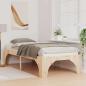 Preview: Bodenbettgestell Braun 75 x 190 cm Massivholz Kiefer