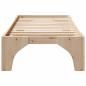 Preview: Bodenbettgestell Braun 75 x 190 cm Massivholz Kiefer