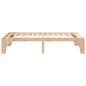 Preview: Bodenbettgestell Braun 75 x 190 cm Massivholz Kiefer