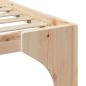 Preview: Bodenbettgestell Braun 75 x 190 cm Massivholz Kiefer