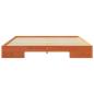 Preview: Bodenbettgestell Braun 200 x 200 cm Massivholz Kiefer