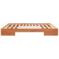 Preview: Bodenbettgestell Braun 200 x 200 cm Massivholz Kiefer