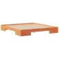 Preview: Bodenbettgestell Braun 200 x 200 cm Massivholz Kiefer