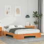 Preview: ARDEBO.de - Bettgestell Braun 120 x 200 cm