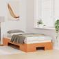 Preview: Bodenbettgestell Braun 75 x 190 cm Massivholz Kiefer