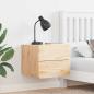 Preview: ARDEBO.de - Nachttisch Braun 39 x 34 x 33 cm Massivholz Kiefer