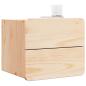 Preview: Nachttisch Braun 39 x 34 x 33 cm Massivholz Kiefer