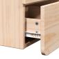 Preview: Nachttisch 2 pcs Braun 39 x 34 x 33 cm Kiefer Massivholz