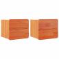 Preview: Nachttisch 2 pcs Braun 39 x 34 x 33 cm Kiefer Massivholz