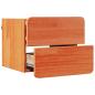 Preview: Nachttisch 2 pcs Braun 39 x 34 x 33 cm Kiefer Massivholz
