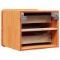 Preview: Nachttisch 2 pcs Braun 39 x 34 x 33 cm Kiefer Massivholz