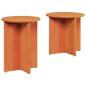 Preview: Kaffeetisch Set 2 pcs Braun 41,5 x 41,5 x 41 cm Massivkiefer