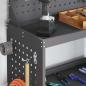 Preview: Werkzeugwagen mit Regal mit Rad mit Speicher Schwarz 65 x 35 x 111 cm Metall