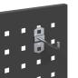 Preview: Werkzeugwagen mit Regal mit Rad mit Speicher Schwarz 65 x 35 x 111 cm Metall