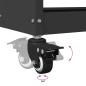 Preview: Werkzeugwagen mit Regal mit Rad mit Speicher Schwarz 65 x 35 x 111 cm Metall