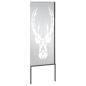 Preview: ARDEBO.de - Garten dekoratives Panel Silber 50 x 140 cm Edelstahl