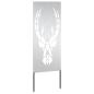 Preview: Garten dekoratives Panel Silber 50 x 140 cm Edelstahl