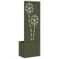 Preview: Blumentopf mit dekorativem Paneel Olivgrün 50 x 140 cm