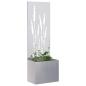 Preview: Blumentopf mit dekorativem Paneel Silber 50 x 140 cm Edelstahl