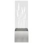 Preview: Blumentopf mit dekorativem Paneel Silber 50 x 140 cm Edelstahl