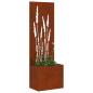 Preview: ARDEBO.de - Blumentopf mit dekorativem Paneel Rostig 50 x 140 cm