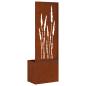 Preview: Blumentopf mit dekorativem Paneel Rostig 50 x 140 cm